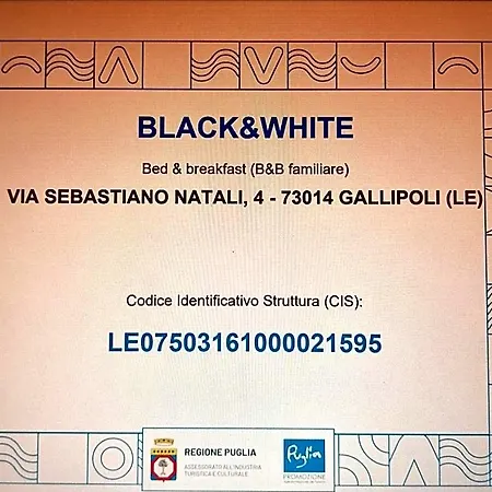 Black-and-white Bed & Breakfast Gallipoli